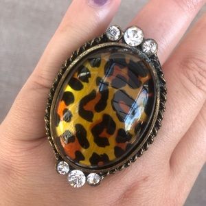 Betsey Johnson Leopard Cheetah Stretch Ring